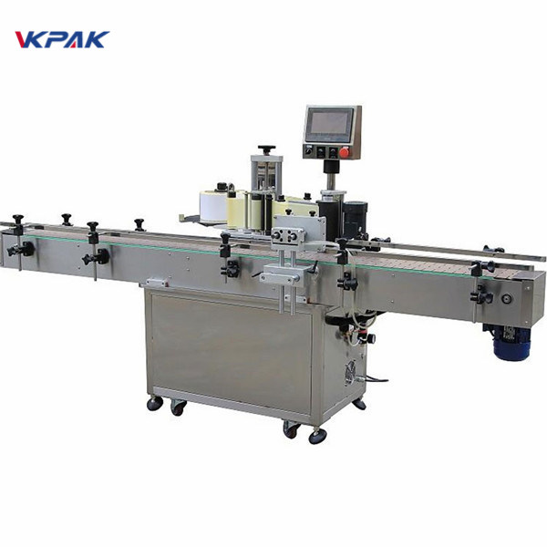 خودکار تیل عمودی خود چپکنے والی گول بوتل لیبلنگ مشین