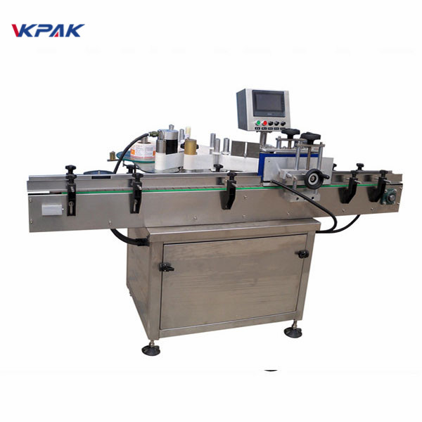 SUS304 सर्वो موٹر خودکار راؤنڈ بوتل لیبلنگ مشین PLC کنٹرول