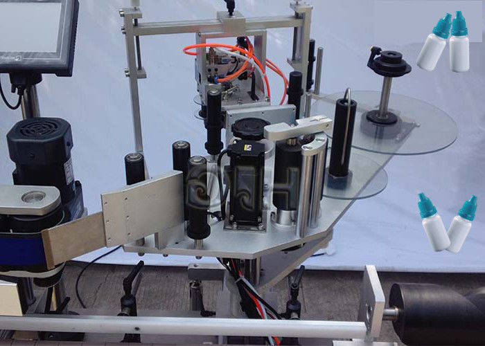 چین اوپر / نیچے سائڈز عمودی اسٹیکر گول بوتل لیبلنگ مشین خودکار سپلائر کے ساتھ