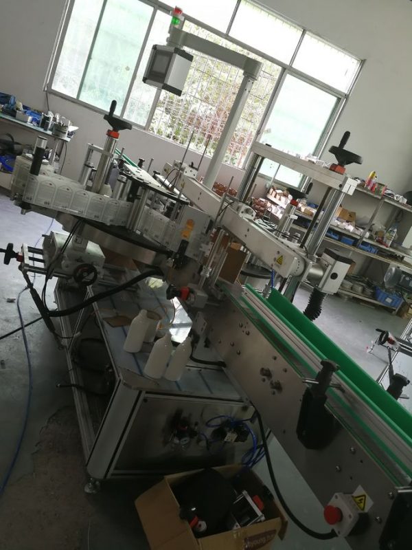 خود چپکنے والی اسٹیکر لیبلنگ مشین فرنٹ اور بیک سائیڈ ، بوتل لیبل ایپلیکیٹر